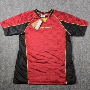 Umbro Urban Outfitters Soccer Jersey Men's Medium Red Black Checkered NWT